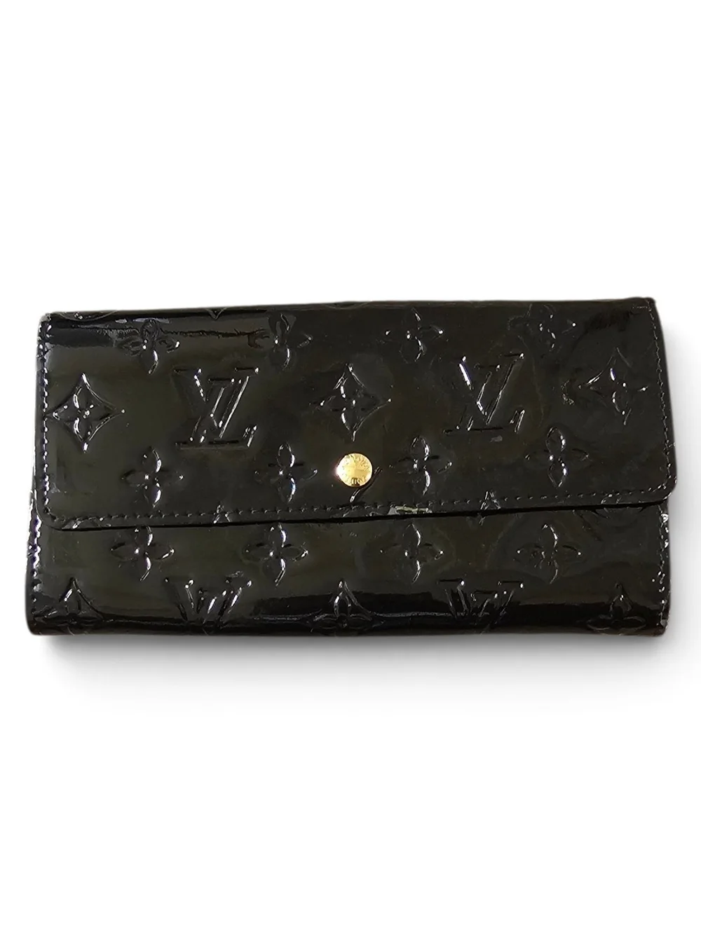 Louis Vuitton Black Patent Monogram Continental Wallet